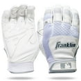 thumbnail image 1 of Franklin Sports MLB Baseball Batting Gloves - Shok-Sorb X Batting Gloves for Baseball + Softball - Adult + Youth Padded Non-Sting Pair - White + Chrome - Adult Small, 1 of 8