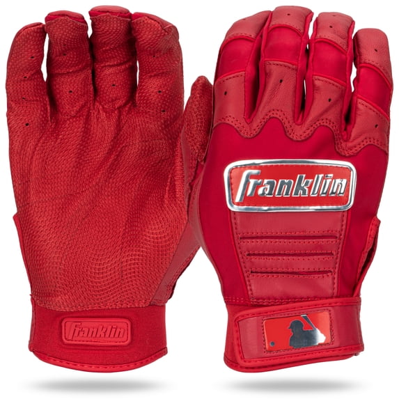 Franklin Sports MLB CFX Pro Chrome Batting Gloves, Red, Adult Large