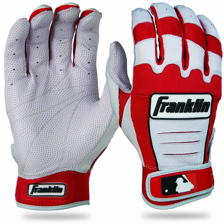 Franklin Sports MLB CFX Pro Baseball Batting Gloves - Pearl/Red - Adult  Large