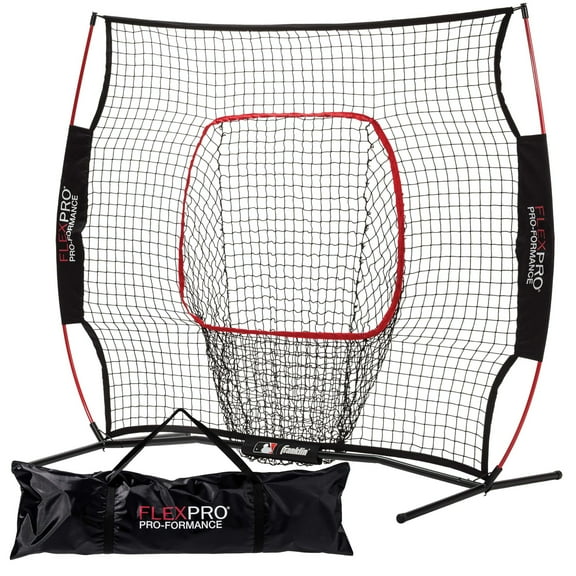 Franklin Sports MLB Flexpro Backstop Net with Pitching Target, 5 x 5 ft