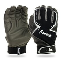 Franklin Sports MLB Free Flex Baseball Batting Gloves - Black/Gray/White - Youth Small - 1 Pair