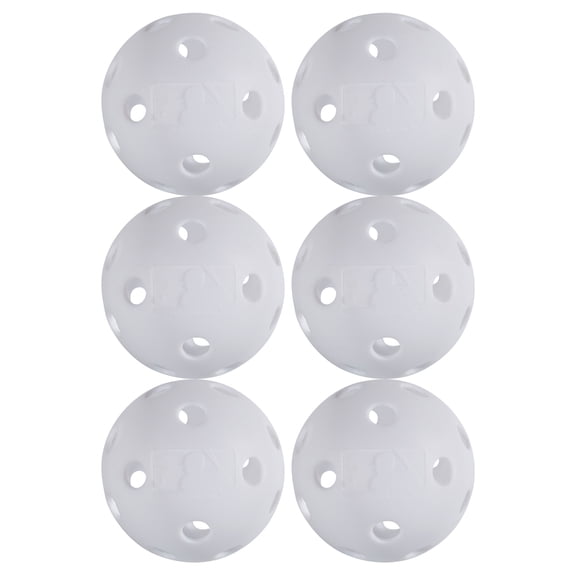 Franklin Sports MLB Indestruct-A-Ball Plastic Practice Baseballs, White, 6 Pack