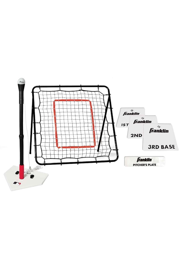 MLB Kids Teeball Set - Batting Tee, Rebounder Net + Bases