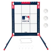 Franklin Sports MLB Pitch Zone Target   Backyard Baseball Strike Zone Trainer with Audible Feedback, Scoring Markers & 3 Plastic Balls   Practice Pitching Accuracy, Strikes, and Outs for Kids & Youth