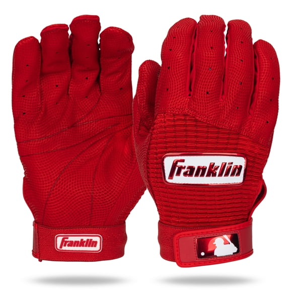 Franklin Sports MLB Pro Classic Batting Gloves, Red, Adult Large