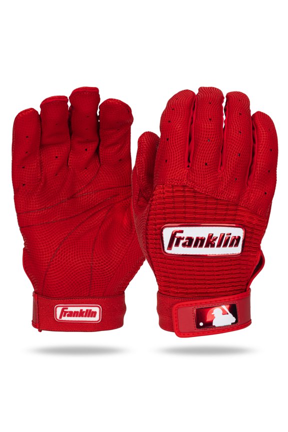 MLB Pro Classic Batting Gloves, Red, Adult Medium