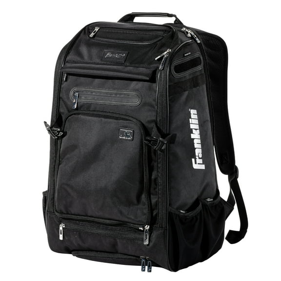 Franklin Sports MLB Traveler Elite Sport Equipment Backpack - Adult + Youth Bat Bag - Black