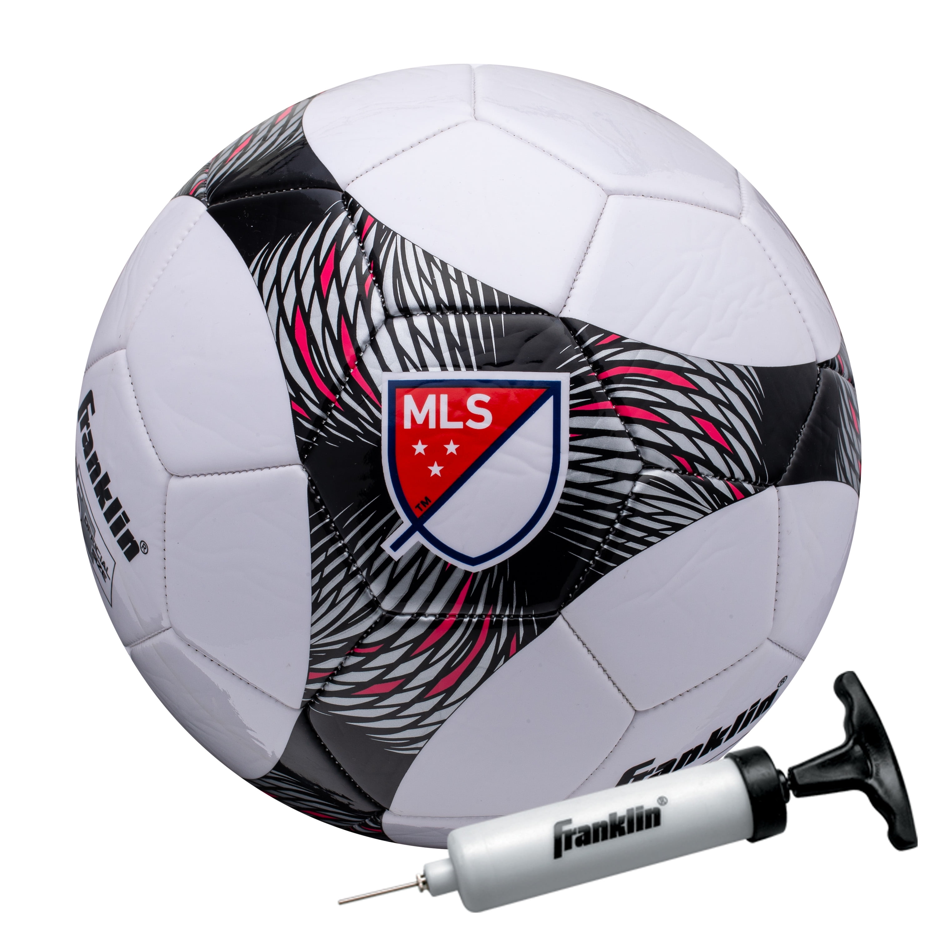 Franklin Sports MLS Pro Vent Kids Soccer Ball Size 4 Youth Soccer Ball Soft Cover Great for Kids and Toddlers Air Pump Included