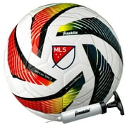 Franklin Sports MLS Tornado Soccer Ball - Official Size 5 Soccer Ball - Soft Cover - Official Size and Weight Soccer Ball - Air Pump Included