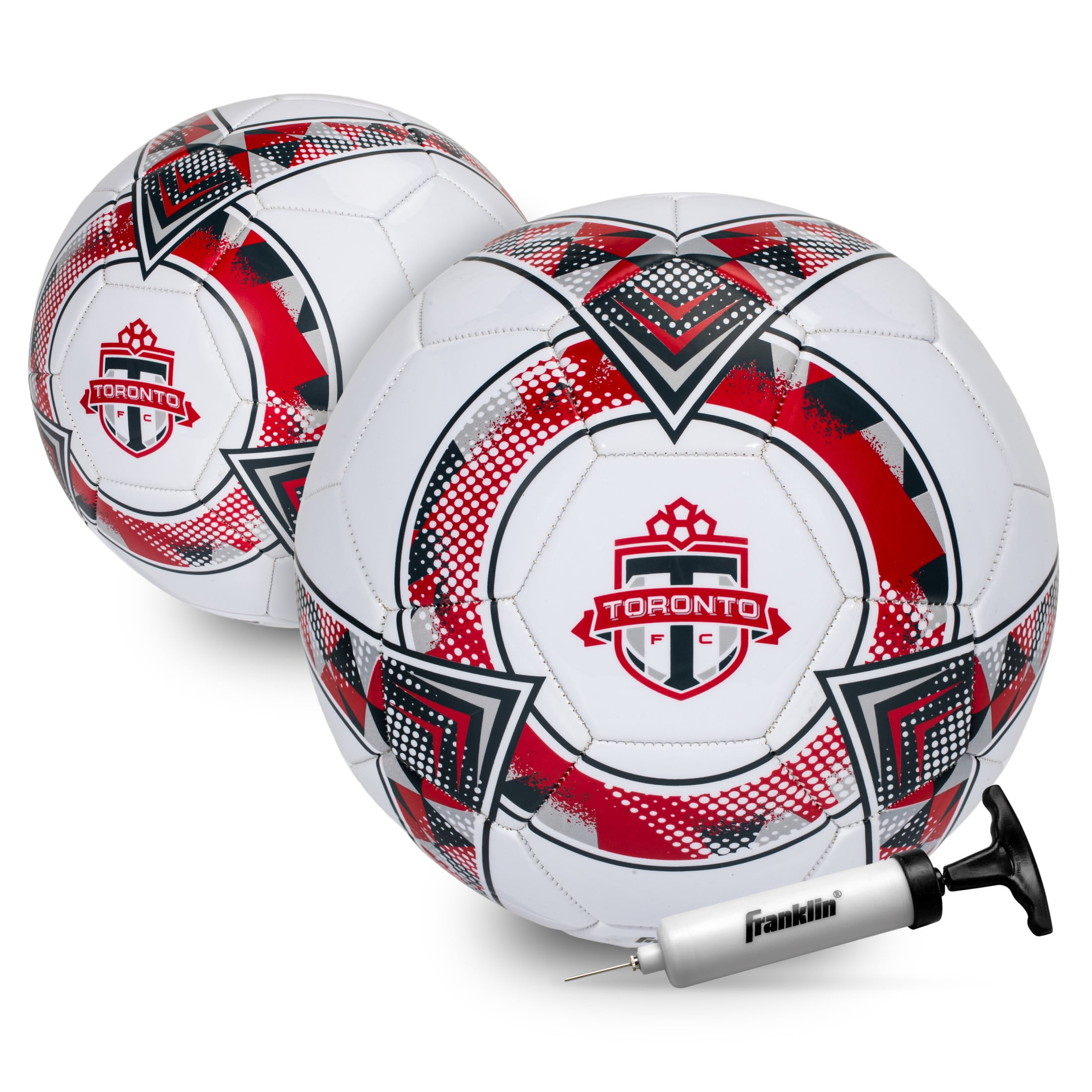 Franklin Sports MLS Toronto FC  Soccer Ball - Official Size 5 Soccer Ball - Regulation Size + Weight Soccer Ball for Kids + Adults - Boys + Girls Soccer Ball - Air Pump Included