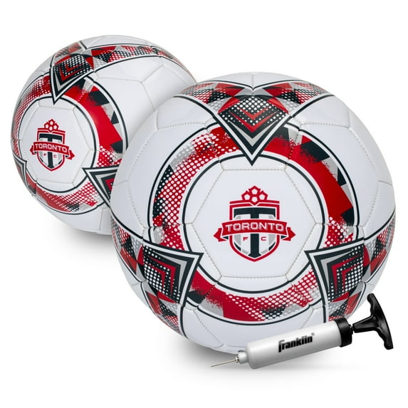 Franklin Sports MLS Toronto FC Soccer Ball - Official Size 5 Soccer Ball - Regulation Size + Weight Soccer Ball for Kids + Adults - Boys + Girls Soccer Ball - Air Pump Included