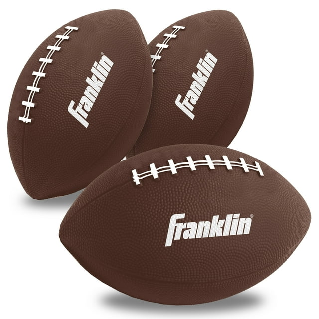 Franklin Sports Mini Footballs for Kids (3) Inflatable Toy Replacement Footballs for Target