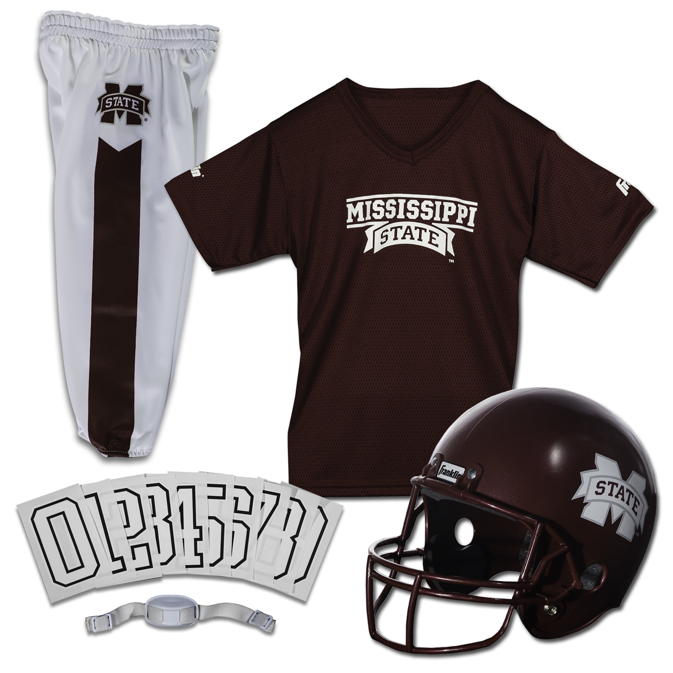 Franklin Sports NCAA Uniform Set - Youth Small - Mississippi State Bulldogs