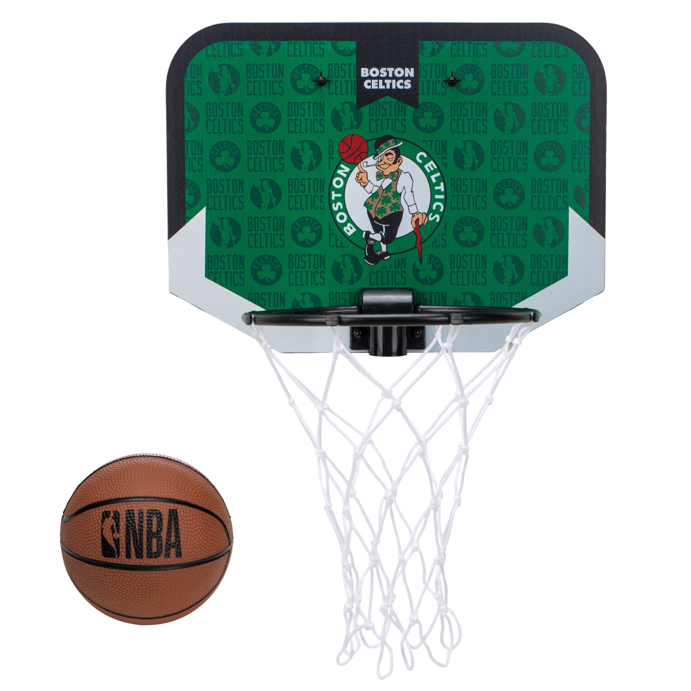 Franklin Sports NBA Boston Celtics Mini Over the Door Basketball Hoop - Kids Indoor Mini Basketball Hoop with Basketball - NBA Fan Shop Mini Hoop for Bedroom + Office - Over the Door Mini Hoop Set