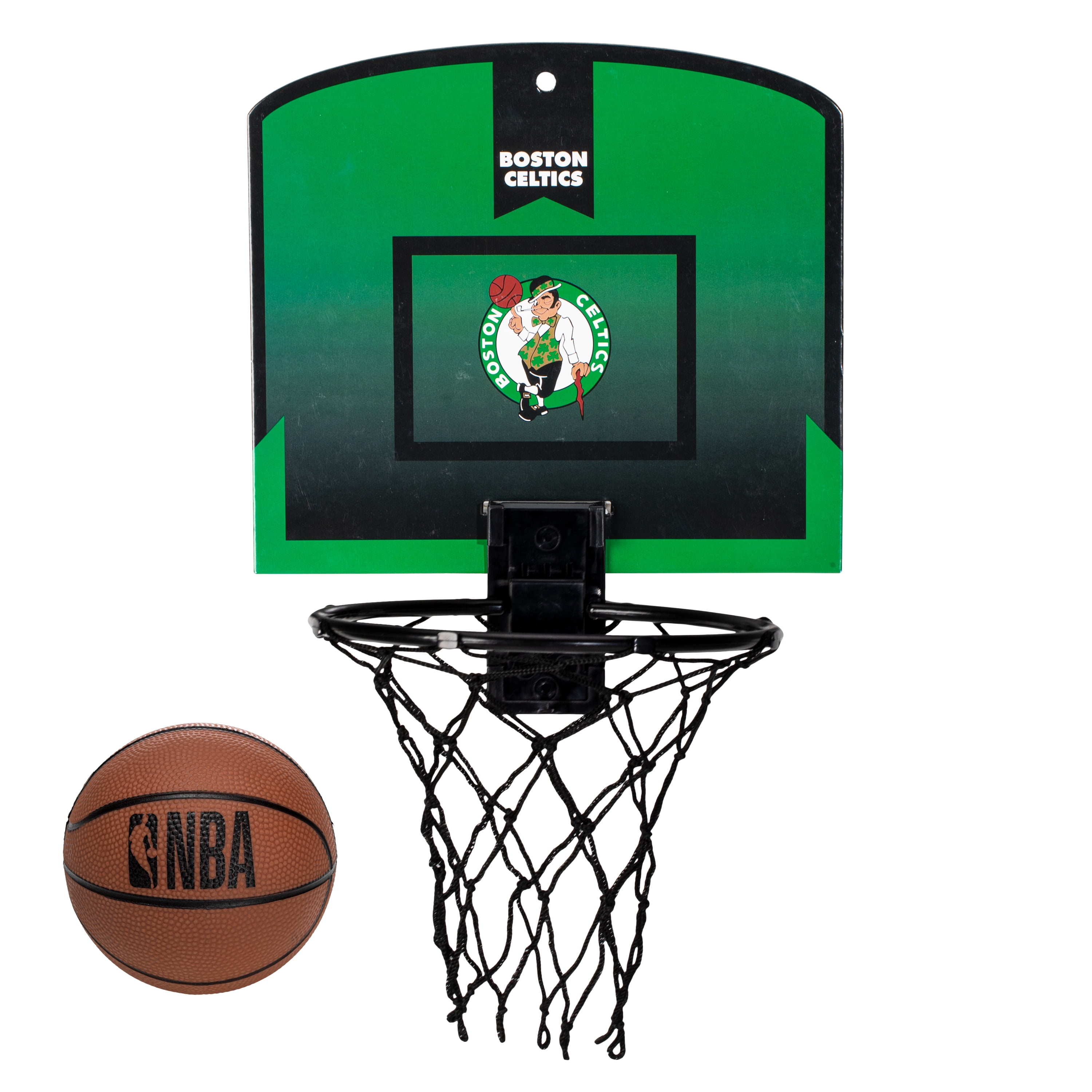 Franklin Sports NBA Boston Celtics Mini Over the Door Basketball Hoop - Kids Indoor Mini Basketball Hoop with Basketball - NBA Fan Shop Mini Hoop for Bedroom + Office - Over the Door Mini Hoop Set