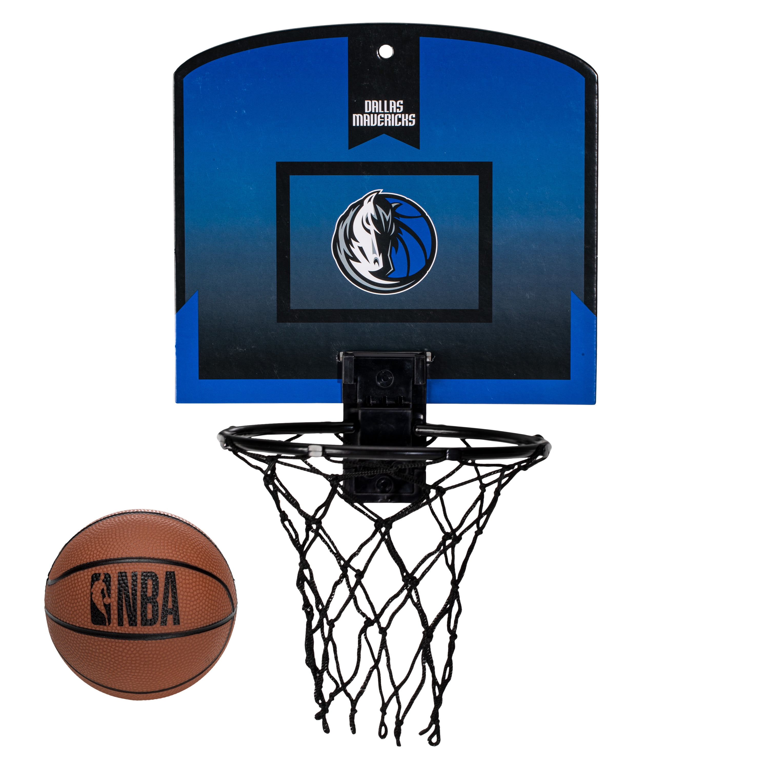 Franklin Sports NBA Dallas Mavericks Mini Over the Door Basketball Hoop - Kids Indoor Mini Basketball Hoop with Basketball - NBA Fan Shop Mini Hoop for Bedroom + Office - Over the Door Mini Hoop Set