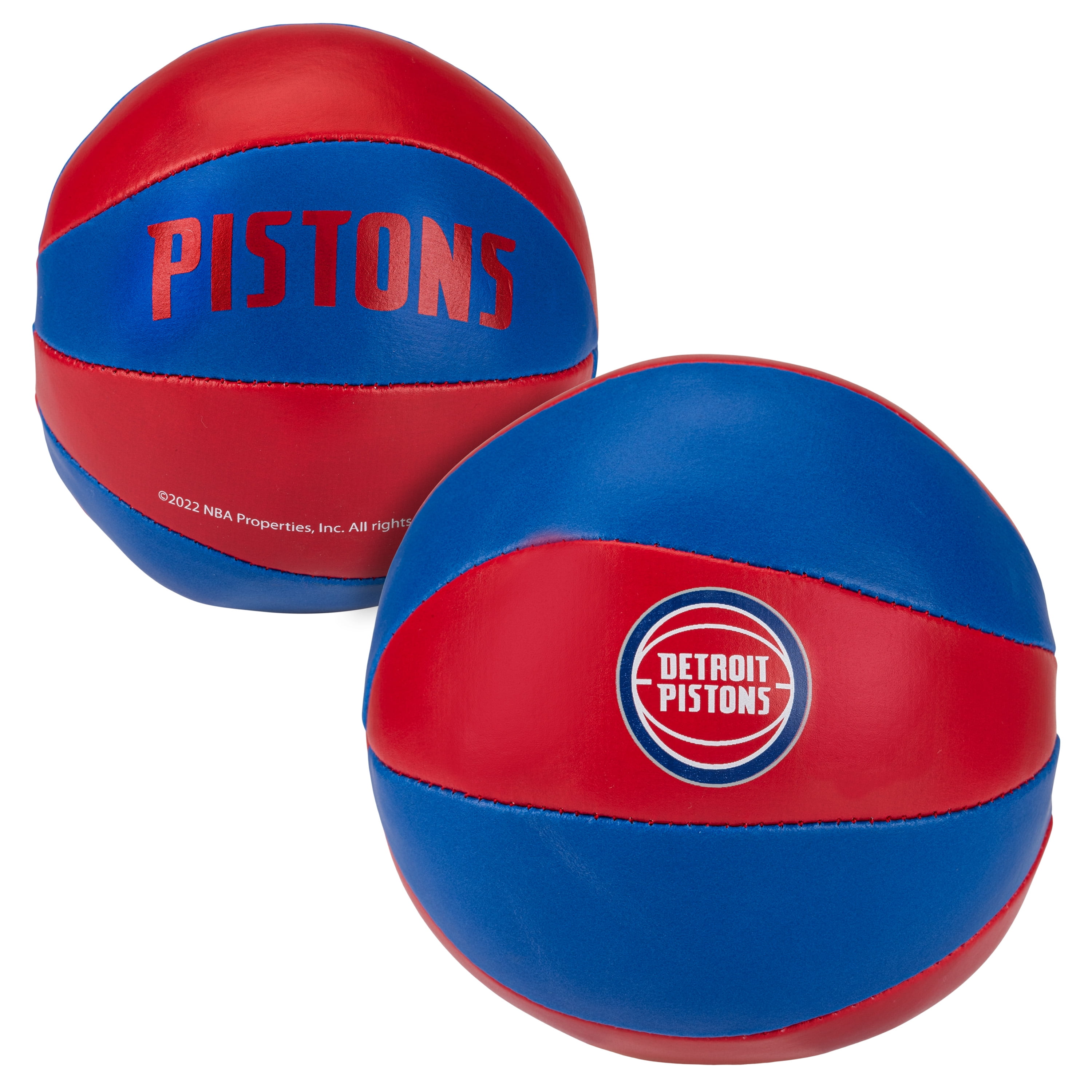 Franklin Sports NBA Detroit Pistons Toy Basketballs 2 Pack of Kids Soft Mini Basketballs for