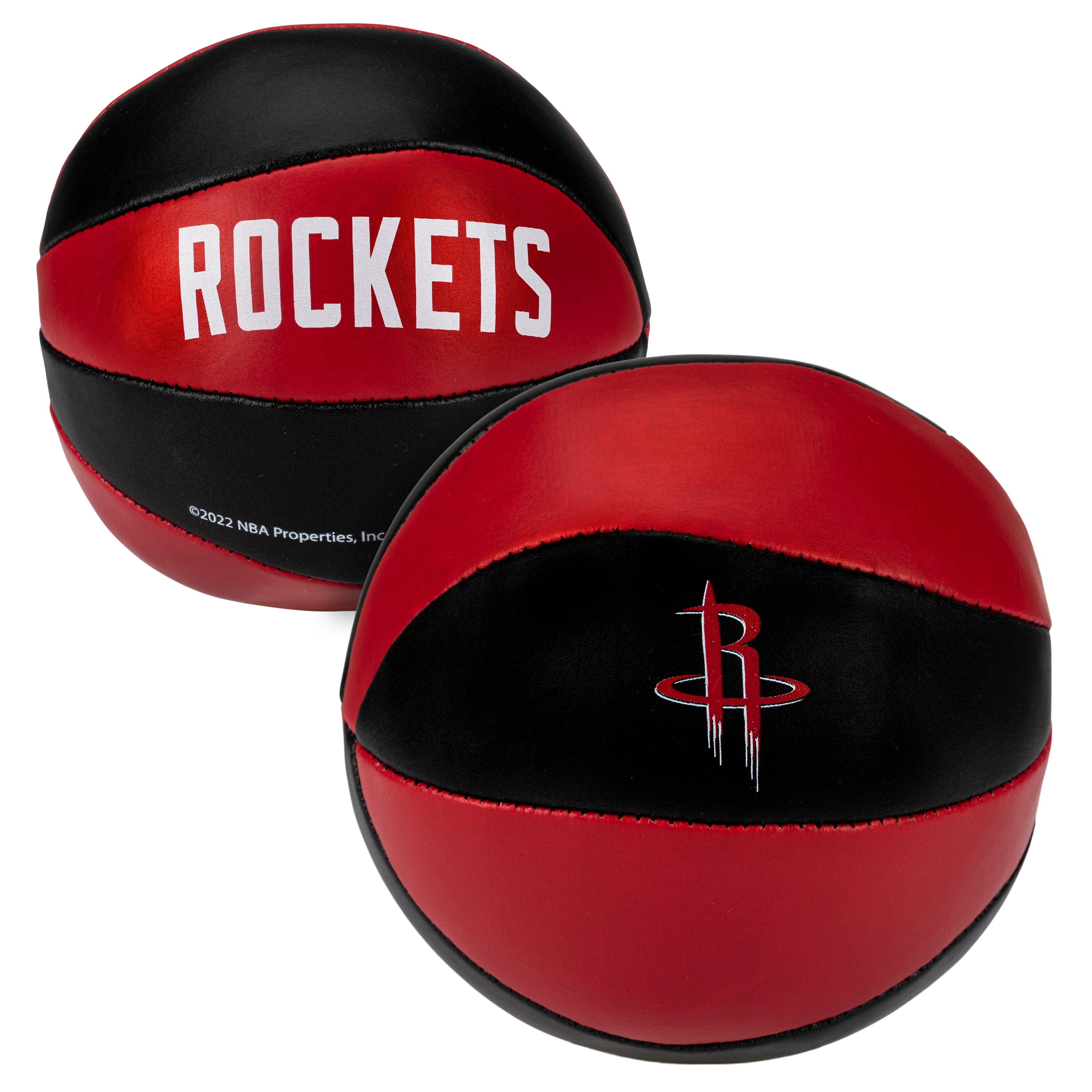 Franklin Sports NBA Houston Rockets Toy Basketballs - 2 Pack of Kids Soft Mini Basketballs for Over the Door + Indoor Hoops - NBA Fan Shop Kids Soft Toy Basketballs - (2) Mini Balls Included
