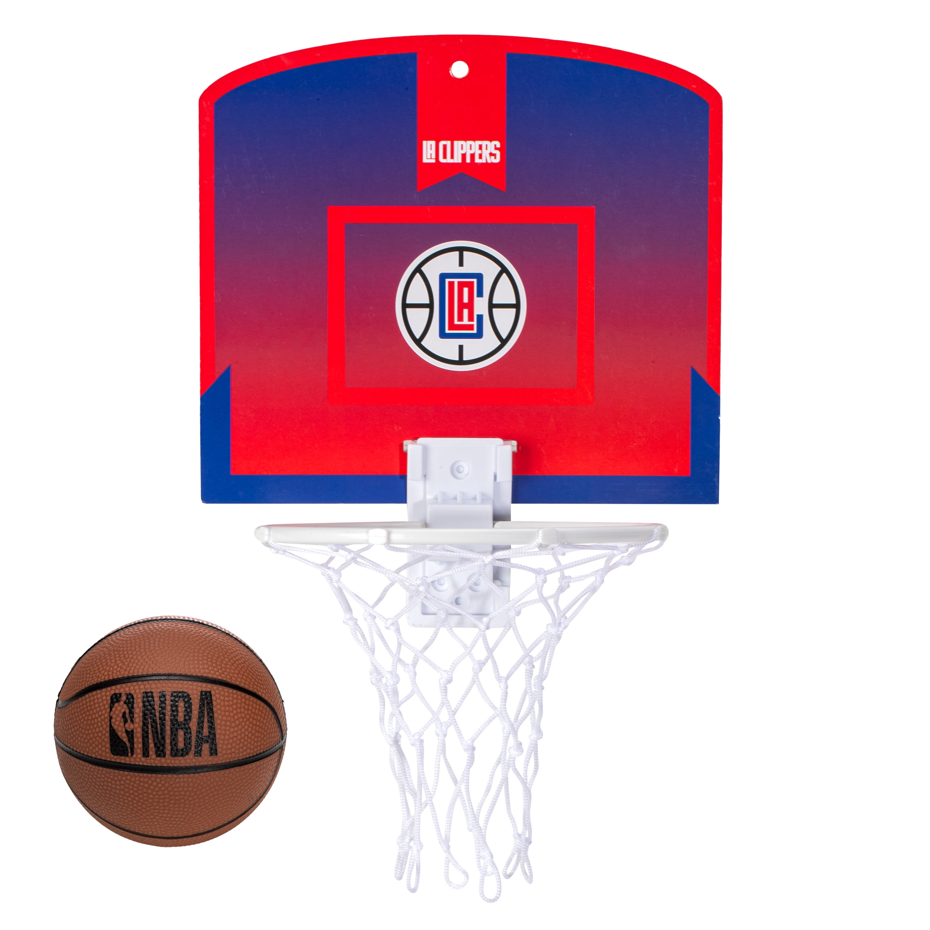 Franklin Sports NBA Los Angeles Clippers Mini Over the Door Basketball Hoop - Kids Indoor Mini Basketball Hoop with Basketball - NBA Fan Shop Mini Hoop for Bedroom + Office - Over the Door Hoop Set
