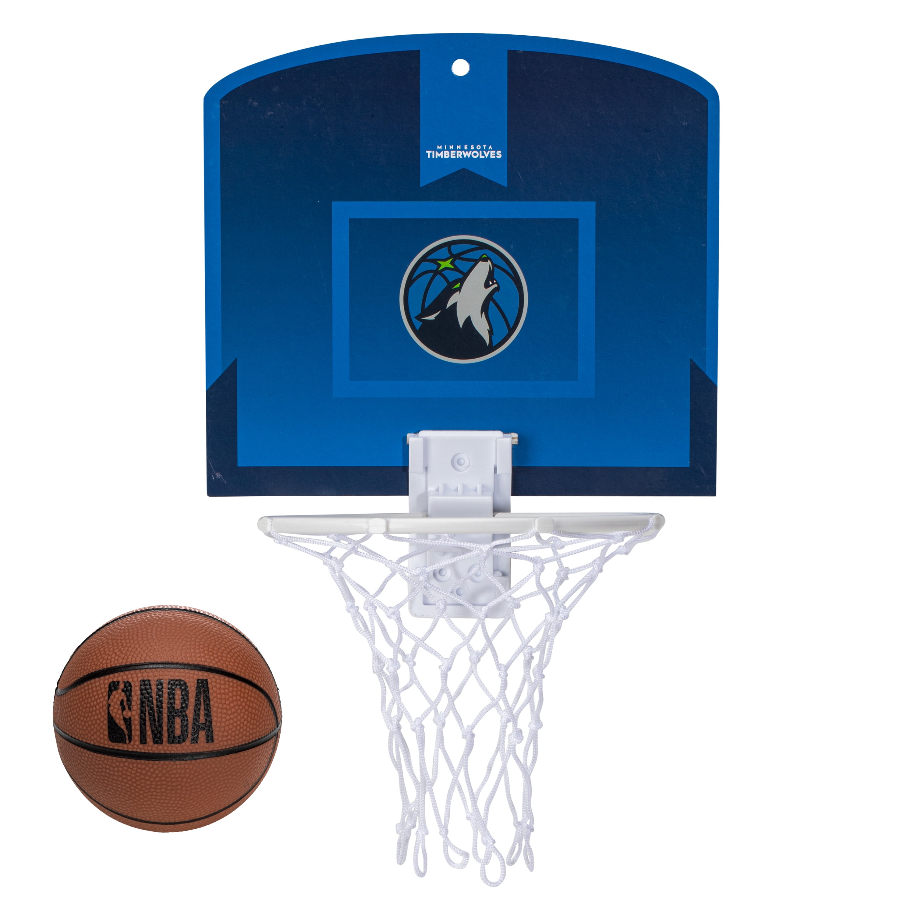 Franklin Sports NBA Minnesota Timberwolves Mini Over the Door Basketball Hoop - Kids Indoor Mini Basketball Hoop + Basketball - NBA Fan Shop Hoop for Bedroom + Office - Over the Door Mini Hoop Set
