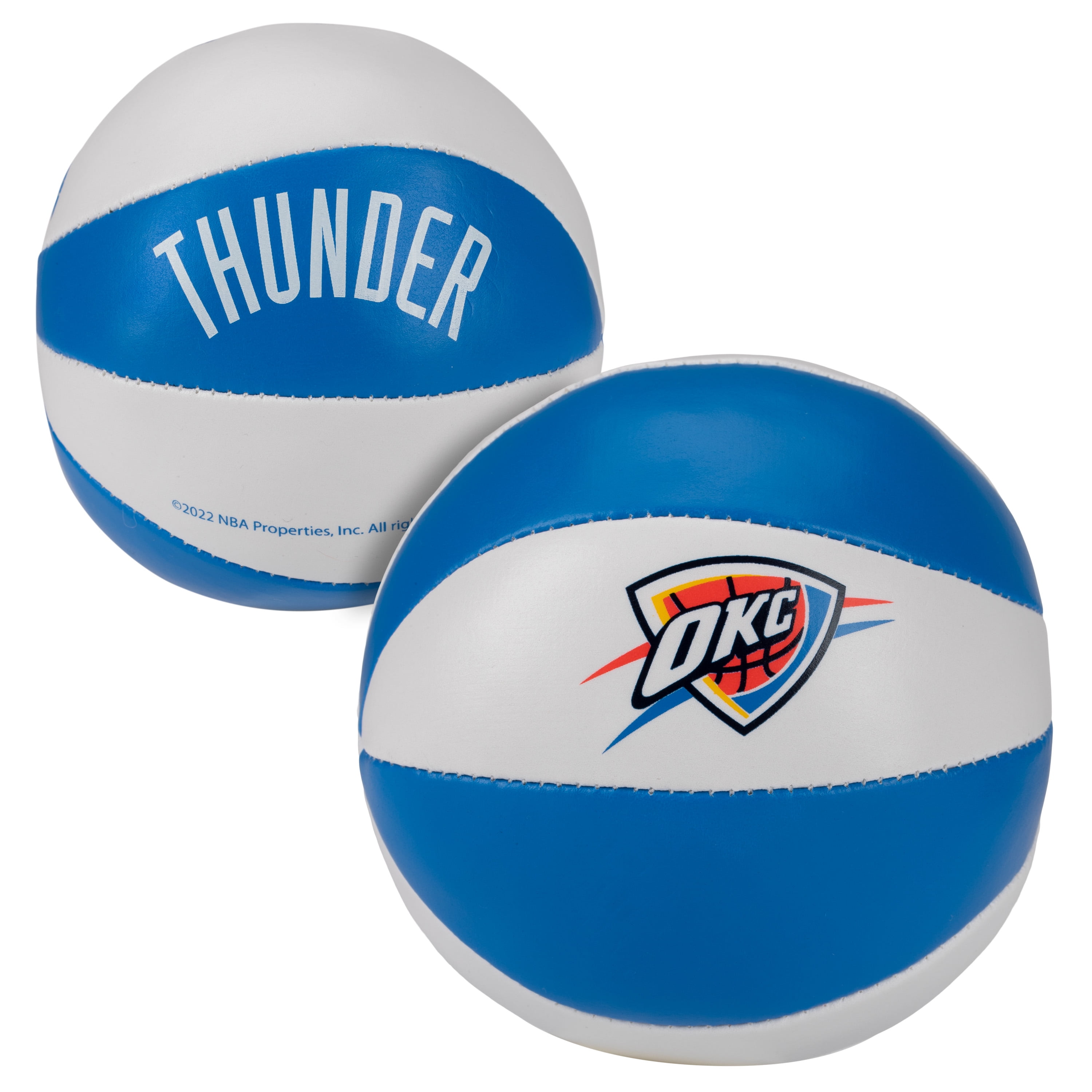 Franklin Sports NBA Oklahoma City Thunder Toy Basketballs - 2 Pack of Kids  Soft Mini Basketballs for Over the Door + Indoor Hoops - NBA Fan Shop Kids  Soft Toy Basketballs