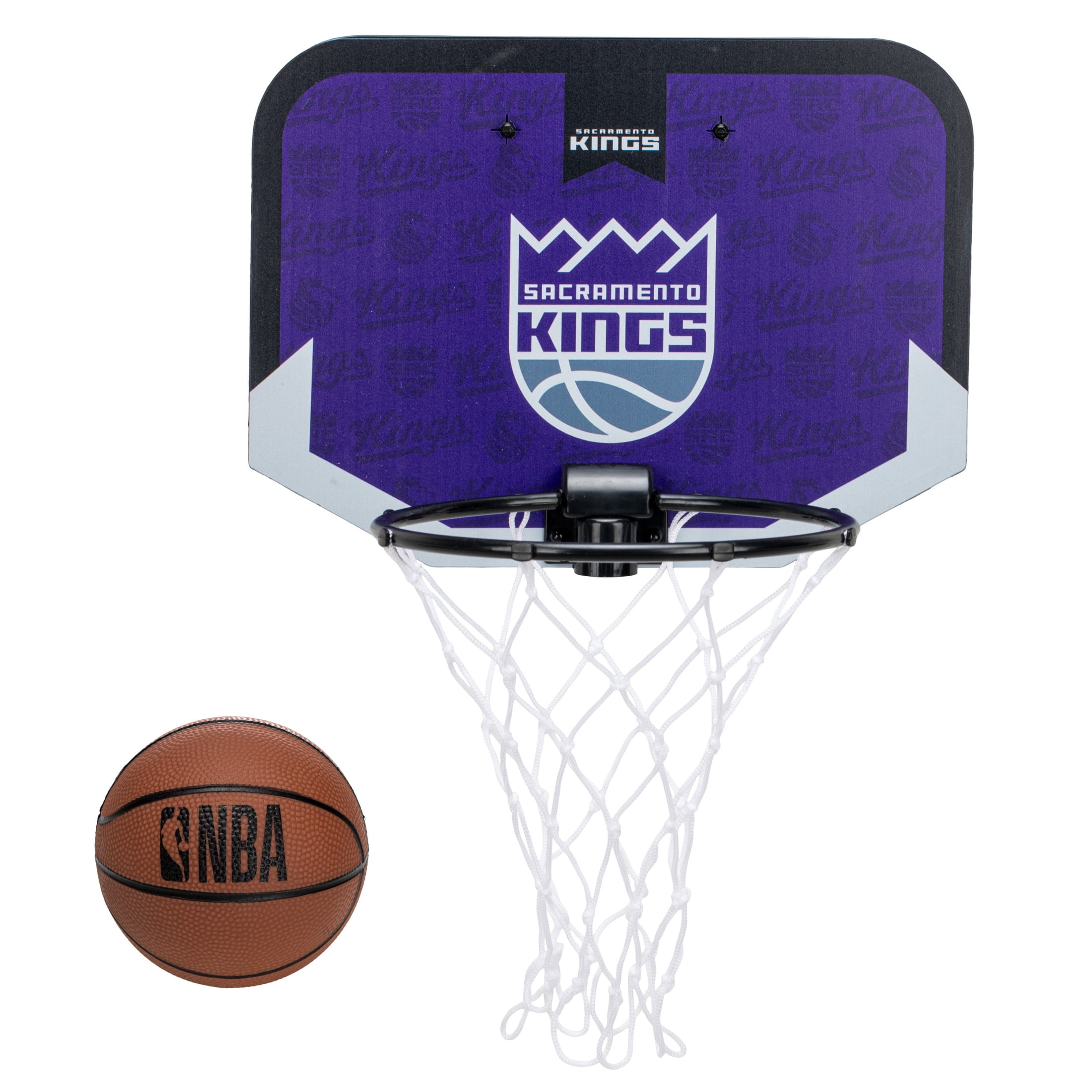 Franklin Sports NBA Sacramento Kings Mini Over the Door Basketball Hoop - Kids Indoor Mini Basketball Hoop with Basketball - NBA Fan Shop Mini Hoop for Bedroom + Office - Over the Door Mini Hoop Set