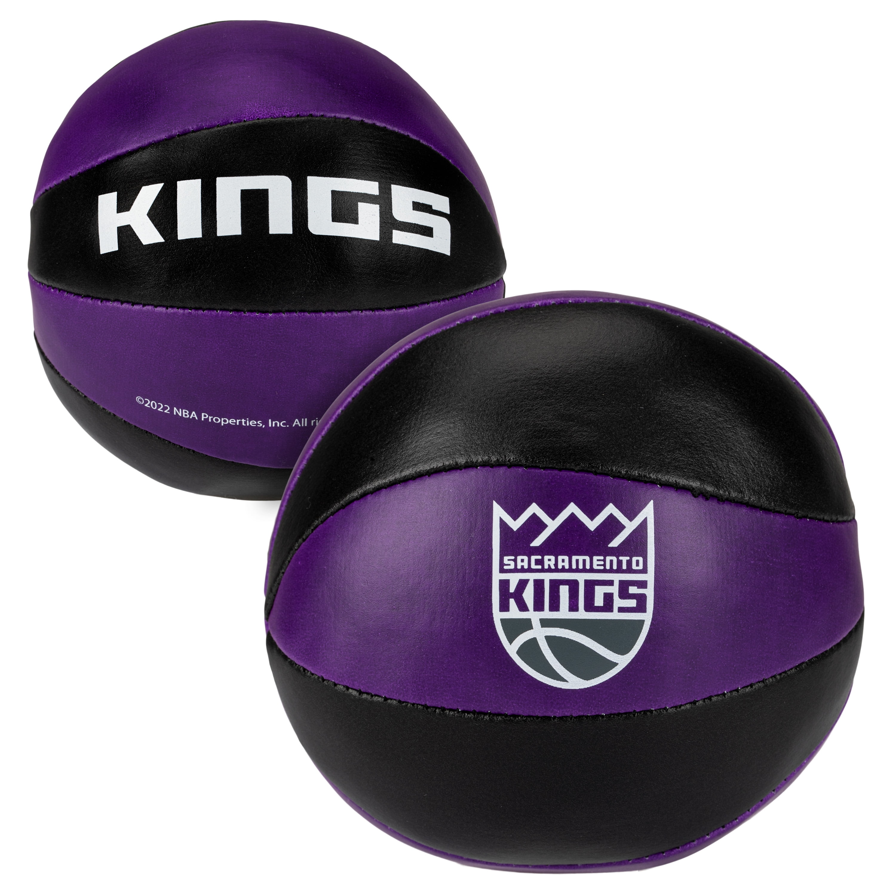 Franklin Sports NBA Sacramento Kings Toy Basketballs - 2 Pack of Kids Soft Mini Basketballs for Over the Door + Indoor Hoops - NBA Fan Shop Kids Soft Toy Basketballs - (2) Mini Balls Included