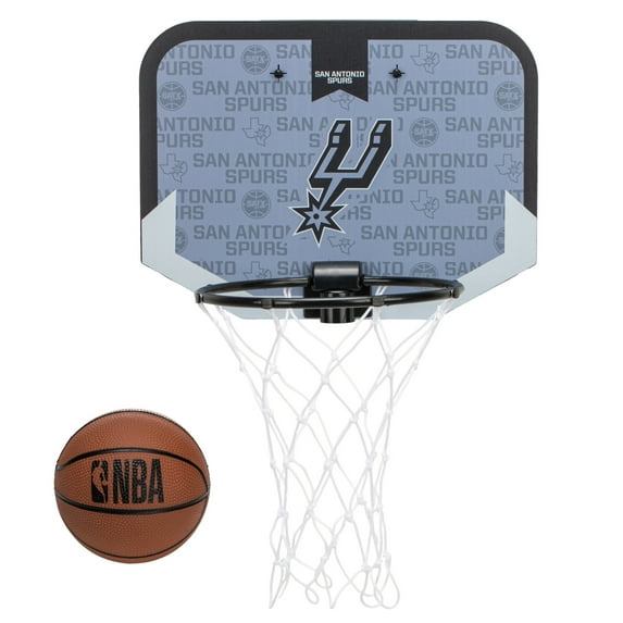 Franklin Sports NBA San Antonio Spurs Mini Over the Door Basketball Hoop - Kids Indoor Mini Basketball Hoop with Basketball - NBA Fan Shop Mini Hoop for Bedroom + Office - Over the Door Mini Hoop Set