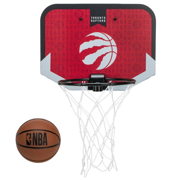 Franklin Sports NBA Toronto Raptors Mini Over the Door Basketball Hoop - Kids Indoor Mini Basketball Hoop with Basketball - NBA Fan Shop Mini Hoop for Bedroom + Office - Over the Door Mini Hoop Set
