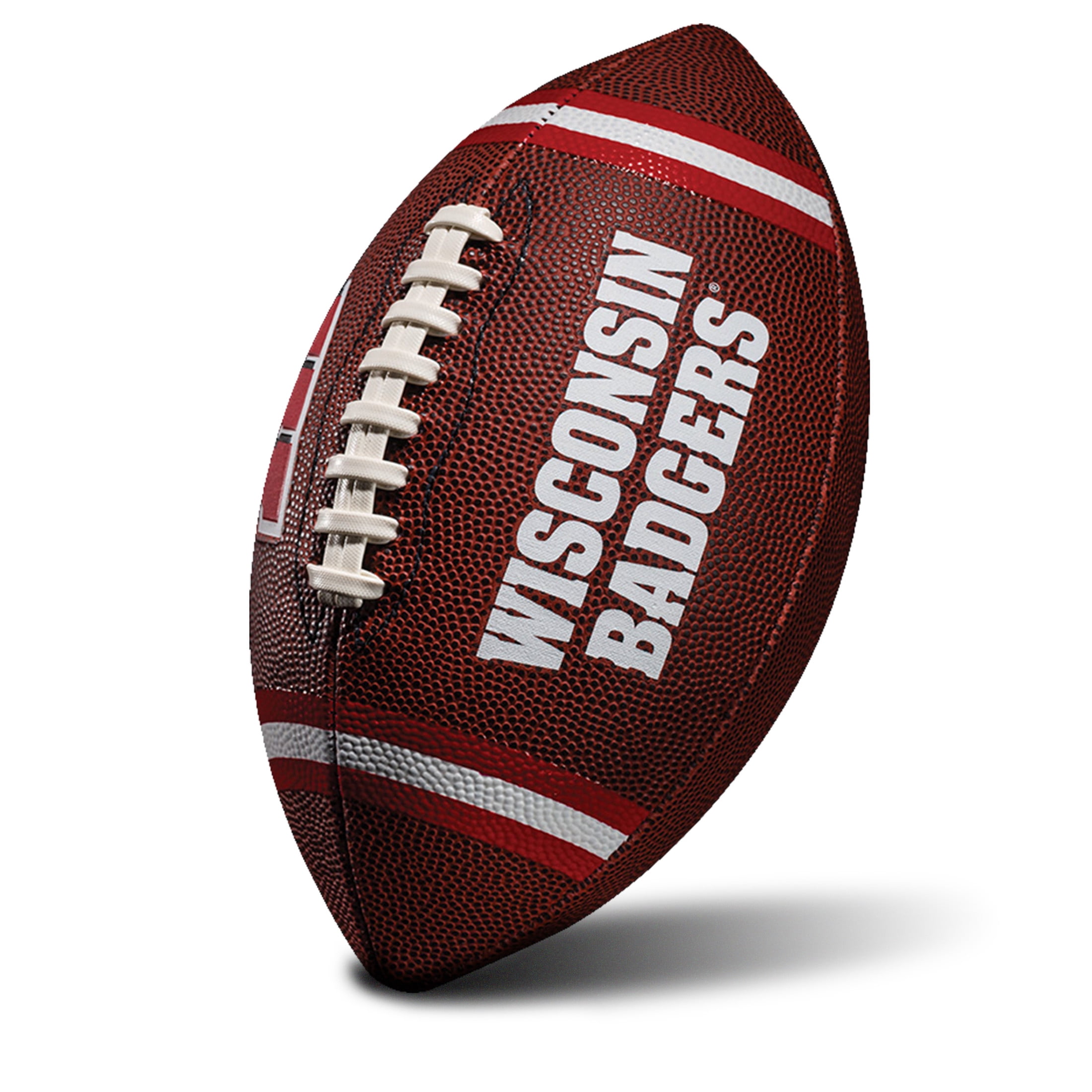Franklin Sports Wisconsin Badgers Kids NCAA Youth Football - Official College Team Junior Footballs with Team Logos for Kids - Kids Junior Size PVC Football - Backyard + Tailgate Ball - 8.5"