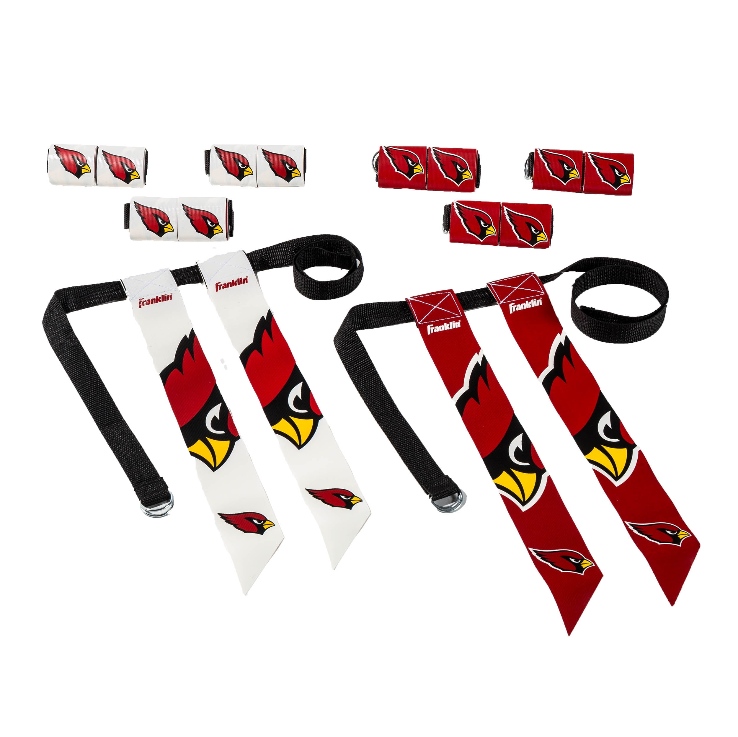 Franklin Sports NFL Arizona Cardinals Youth Flag Football Set