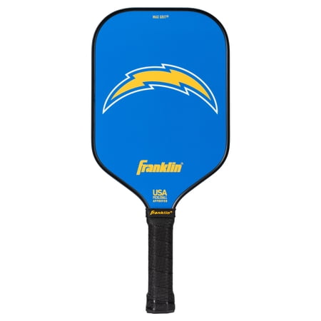 Franklin Sports NFL Los Angeles Chargers Pickleball Paddle - Official NFL Team Pickleball Paddles - USAP (USAPA) Approved Premium Quality Pickleball Paddles - Authentic Team Logos + Colors