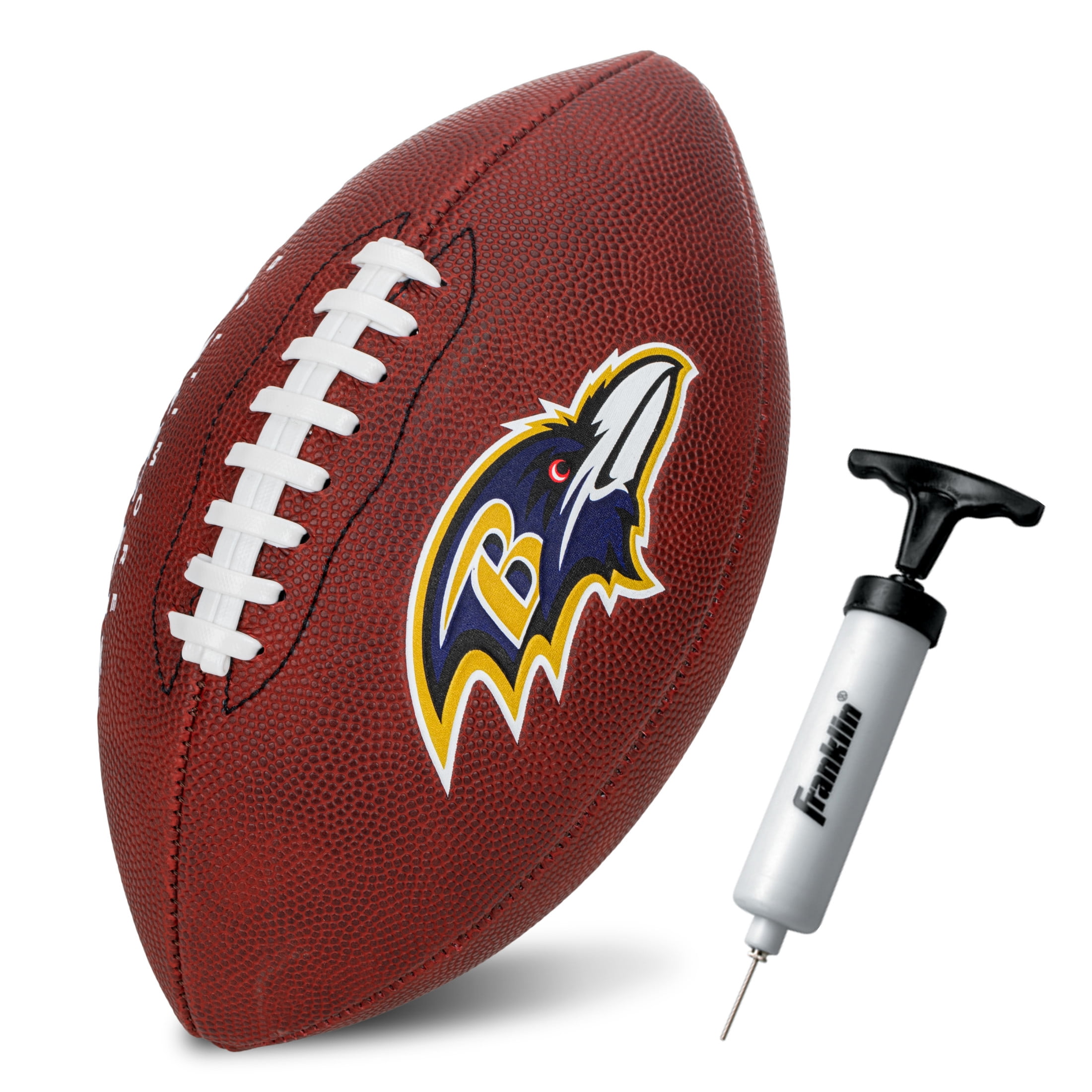 Franklin Sports NFL Baltimore Ravens Football - Youth Junior Size Football for Kids - Official NFL Team Logo + Colors Youth Football - Kids NFL Fan Shop Football