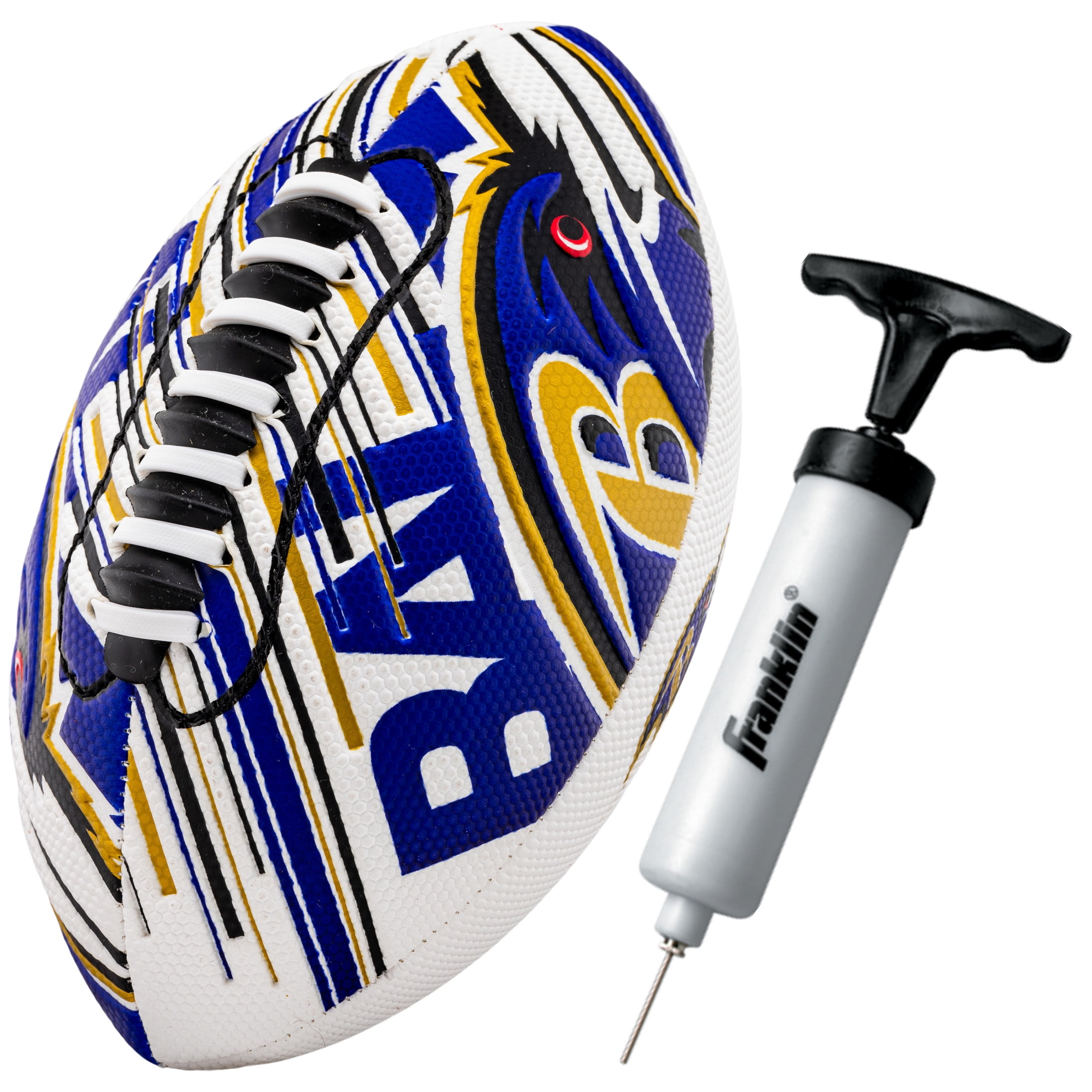 NFL Baltimore Ravens Football - Youth Mini Football - 8.5" Football- SPACELACE Easy Grip Texture- Perfect for Kids !