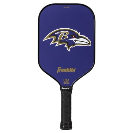 Franklin Sports NFL Baltimore Ravens Pickleball Paddle - Official NFL Team Pickleball Paddles - USAP (USAPA) Approved Premium Quality Pickleball Paddles - Authentic Team Logos + Colors