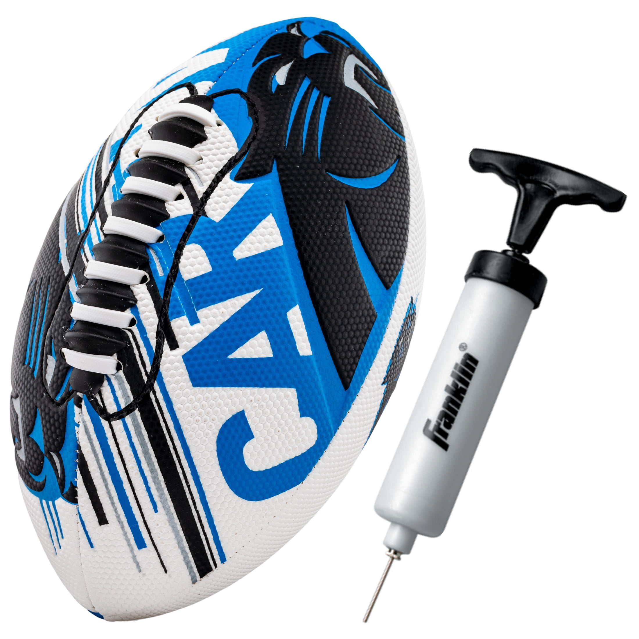 NFL Carolina Panthers Football - Youth Mini Football - 8.5" Football- SPACELACE Easy Grip Texture- Perfect for Kids !