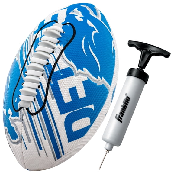 NFL Detroit Lions Football - Youth Mini Football - 8.5" Football- SPACELACE Easy Grip Texture- Perfect for Kids !