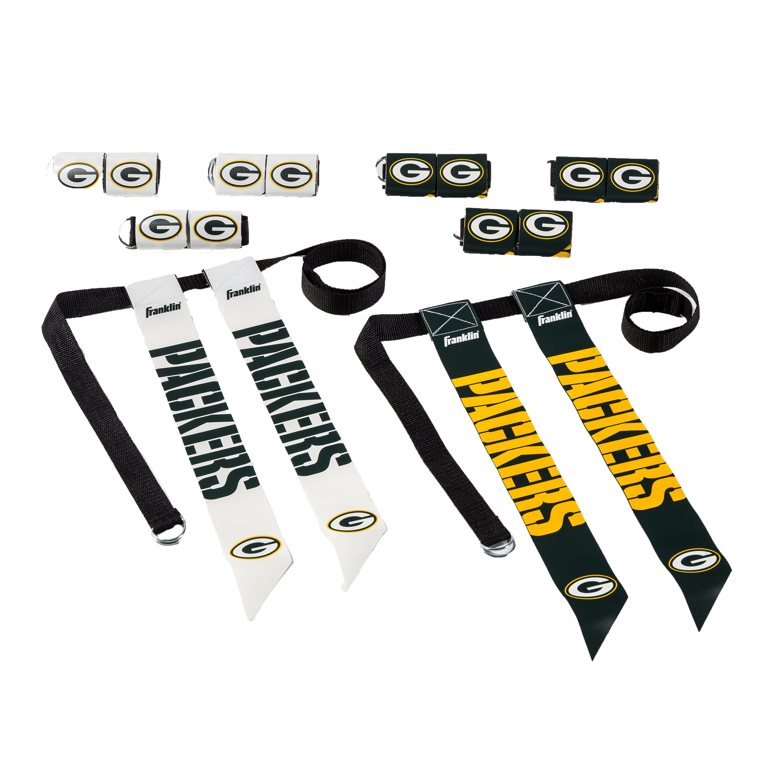 Franklin Sports NFL Green Bay Packers Youth Flag Football Set