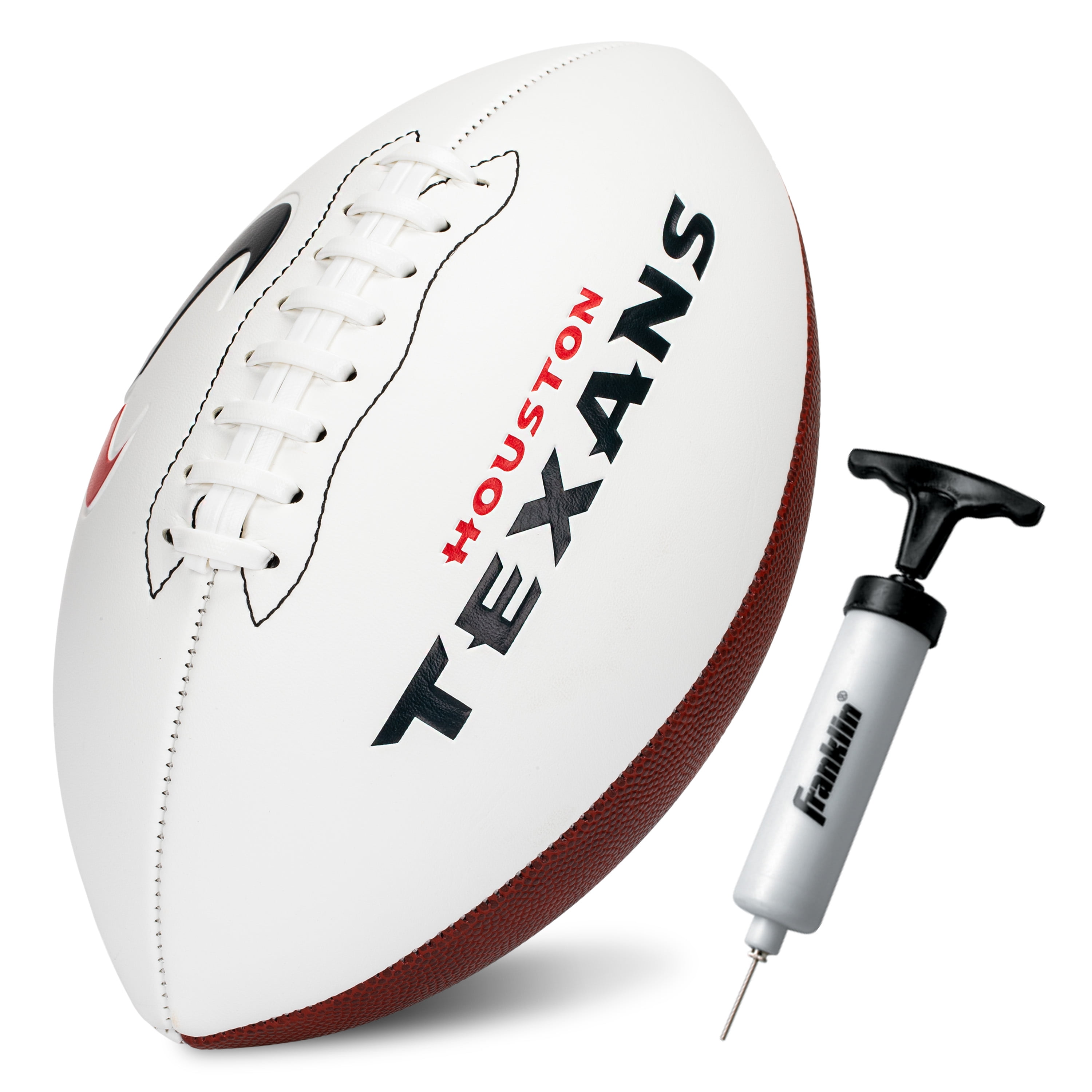Franklin Sports NFL Houston Texans Autograph Football - Official Size White Panel Souvenir Football for Autographs + Signatures - NFL Team Fan Shop Memorabilia Football for Display