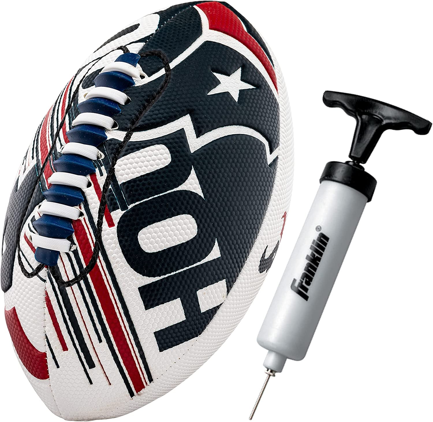 NFL Houston Texans Football - Youth Mini Football - 8.5" Football- SPACELACE Easy Grip Texture- Perfect for Kids !