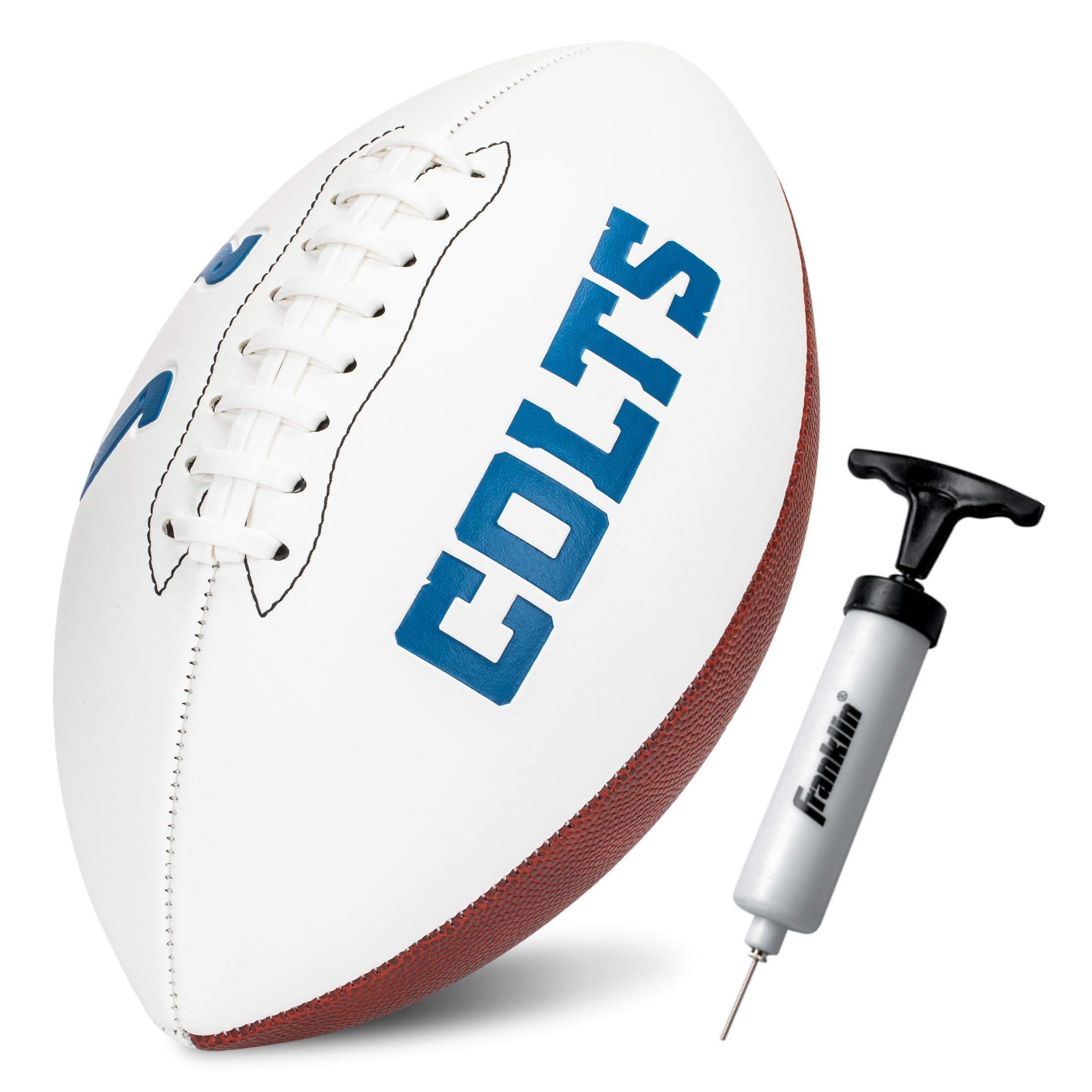 Franklin Sports NFL Indianapolis Colts Autograph Football - Official Size White Panel Souvenir Football for Autographs + Signatures - NFL Team Fan Shop Memorabilia Football for Display