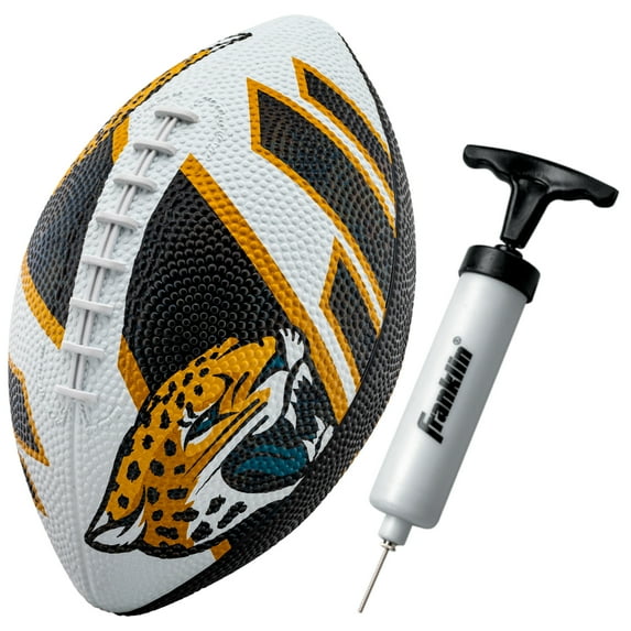 Franklin Sports NFL Jacksonville Jaguars Football - Youth Football - Mini 8.5" Rubber Football - Perfect for Kids - Team Logos and Colors!