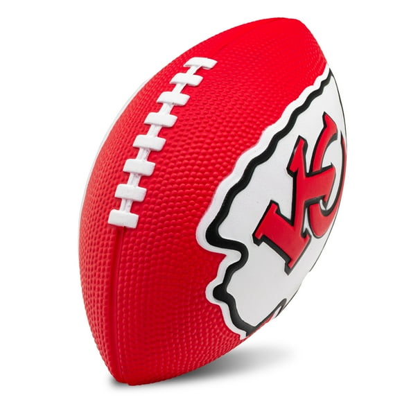 Franklin Sports NFL Kansas City Chiefs Football - Kids Foam Football - Soft Football - Mini Size - Perfect for Gameday - 8.5" 3D logos!