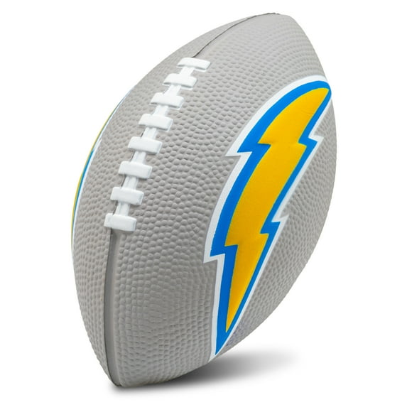 Franklin Sports NFL Los Angeles Chargers Football - Kids Foam Football - Soft Football - Mini Size - Perfect for Gameday - 8.5" 3D logos!
