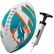 Franklin Sports NFL Miami Dolphins Football - Youth Football -  Mini 8.5" Rubber Football - Perfect for Kids - Team Logos and Colors!