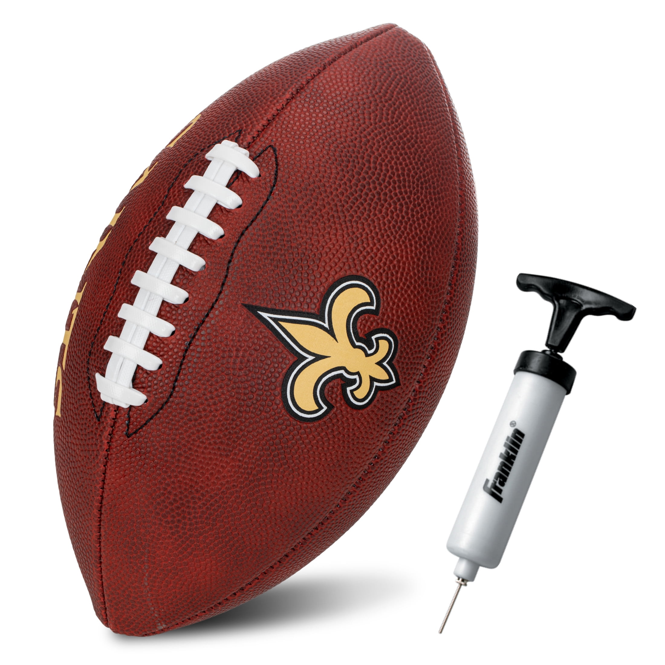 Franklin Sports NFL New Orleans Saints Football - Youth Junior Size Football for Kids - Official NFL Team Logo + Colors Youth Football - Kids NFL Fan Shop Football