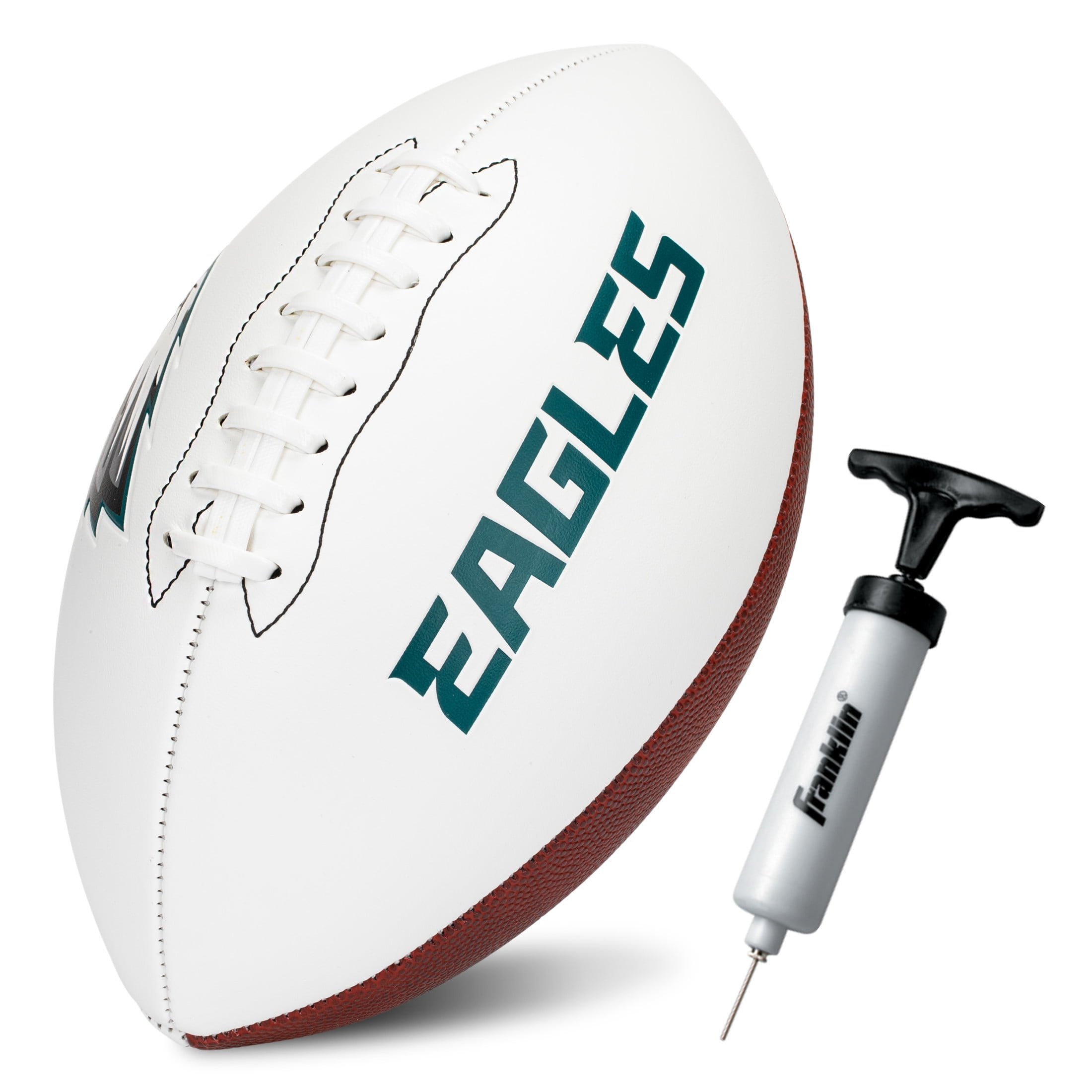 Franklin Sports NFL Philadelphia Eagles Autograph Football - Official Size White Panel Souvenir Football for Autographs + Signatures - NFL Team Fan Shop Memorabilia Football for Display