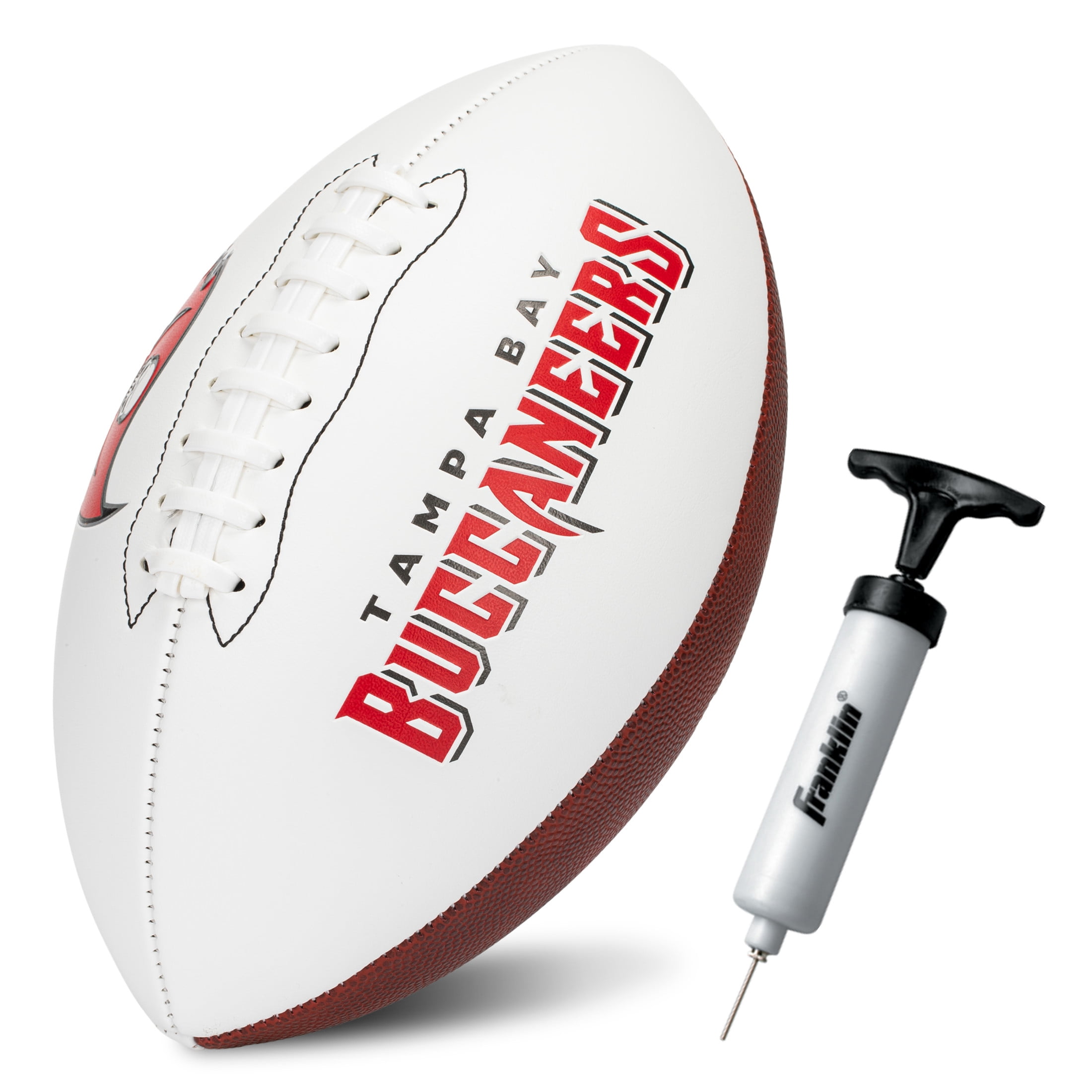 Franklin Sports NFL Tampa Bay Buccaneers Autograph Football - Official Size White Panel Souvenir Football for Autographs + Signatures - NFL Team Fan Shop Memorabilia Football for Display