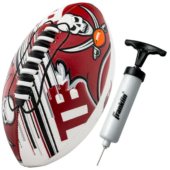 NFL Tampa Bay Buccaneers Football - Youth Mini Football - 8.5" Football- SPACELACE Easy Grip Texture- Perfect for Kids !