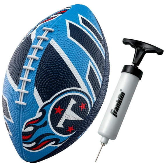 Franklin Sports NFL Tennesse Titans Football - Youth Football -  Mini 8.5" Rubber Football - Perfect for Kids - Team Logos and Colors!